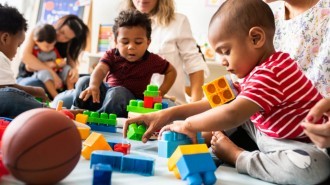 Children playing with toys