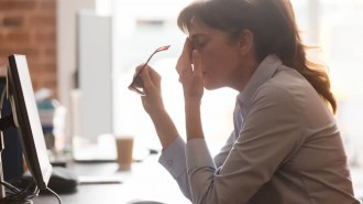 Woman suffering with mental health