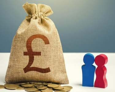 British pound money bag